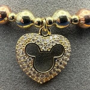 Gold and Silver Heart Charm Bracelet